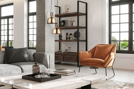 AMALFI I L 8381 Nowodvorski Schwarz und Gold E27 Decke Glasschirm industrielle Pendelleuchte