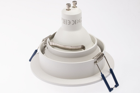 Glas-Einbaustrahler GU10, Einbauspot HALOGEN Runde Fest Weiß TRIBUS LUMILED