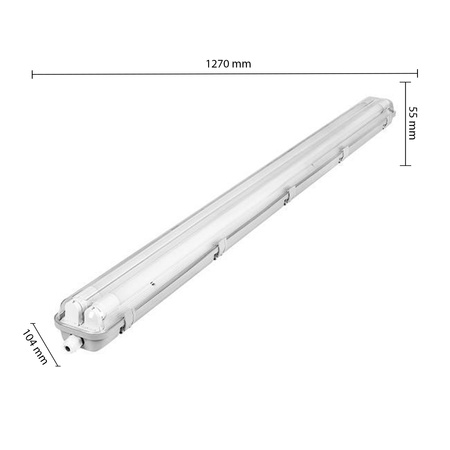 Flammensichere 120cm 2xT8 G13 IP65 Transparente Masterled Leuchte