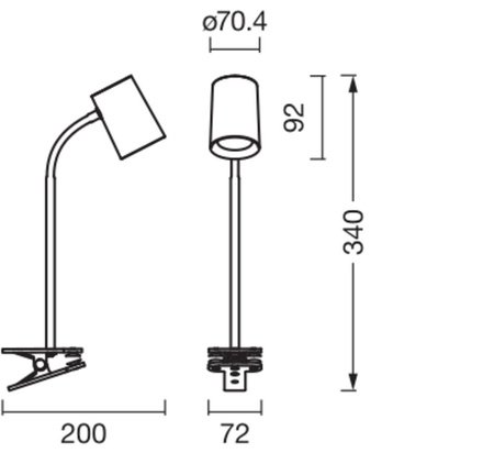Tischlampe Schreibtisch Stehend GU10 Weiß USB-C Büro Linie Ledvance
