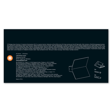 Wandleuchte Fassadenwandleuchte 9,5W 580lm 3000K Endura STYLE BAT WALL LEDVANCE