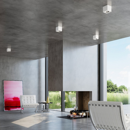 Anbauleuchte BLAKE GU10 ES111 Halogen Spot Square Weiß SOLLUX