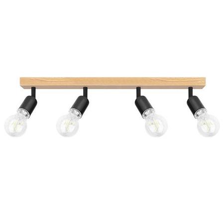 Spot Tuba Deckenleuchte Reflektor Halogen Leuchte 4x E27 Moving Schwarz Braun Eos Masterled