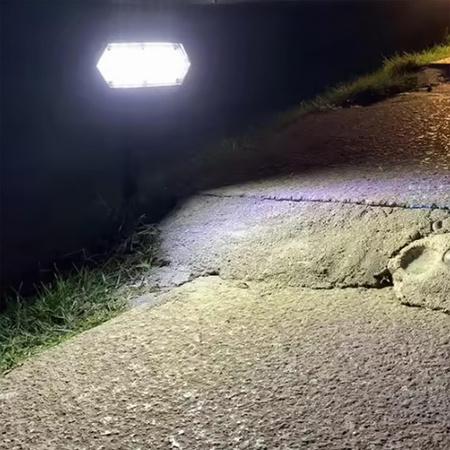 Garten LED SOLAR Strahler angetrieben 42 cm außen IP44 4000K Dämmerungssensor