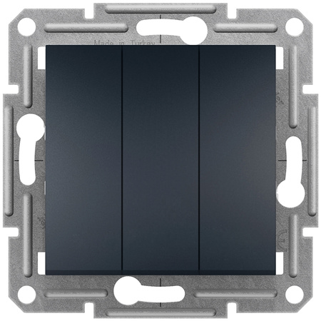 Dreifachschalter ohne Rahmen Unterputz Asfora Anthrazit
