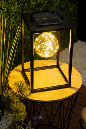 LED-Solarlampe für den Außenbereich Garten stehend Hängelaterne 3000K IP44 26 cm Dämmerungssensor