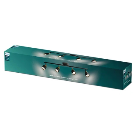 Reflektor-Deckenleuchte 4x GU10 Schwarz-Kupfer Niall Philips