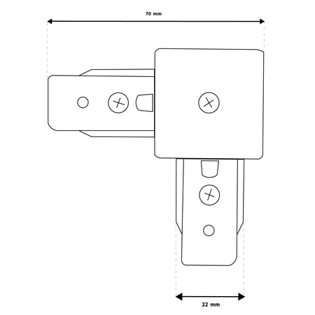 Eckverbinder für 1-Phasen-Stromschienen-System Weiß LUMILED