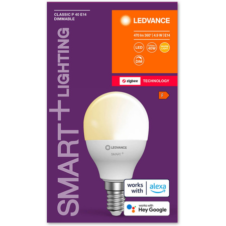 LED Lampe E14 P45 4.9W 470lm 2700K Warm LEDVANCE SMART+ ZigBee Dimmbar