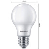 4x LED Lampen E27 A60 9W = 60W 806lm 4000K Neutral Milk PHILIPS
