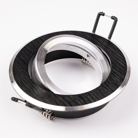 Bündig montierte Halogen-Deckenleuchte Kreisförmig Beweglich GU10 MR16 Schwarz TRIAM LUMILED