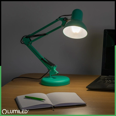 Schreibtischlampe E27, Zeichentisch-Schreibtischlampe mit Tischklemme Mint TOBI LUMILED