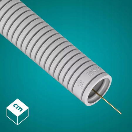 Wellrohr RKGL 25 mm 320N Leitung mit Fernbedienung für Kabelschutz 25m Grau AKS ZIELONKA