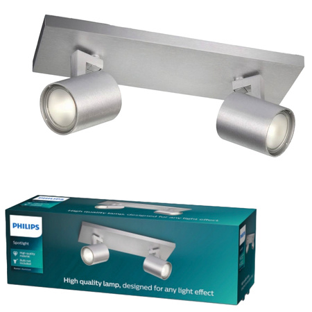 LED RUNNER Deckenleuchte 2x GU10 Reflektor bewegliche Leuchte Aluminium PHILIPS