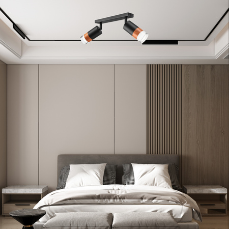 AURORA Deckenleuchte 2xE27 Schwarz LM-2.151 Lamkur