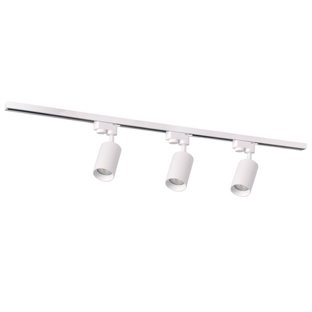 Stromschienen-Kit 1-Phasen-Schiene + 3x GU10 Reflektor Weiß MARIBEL Sanico Goldlux