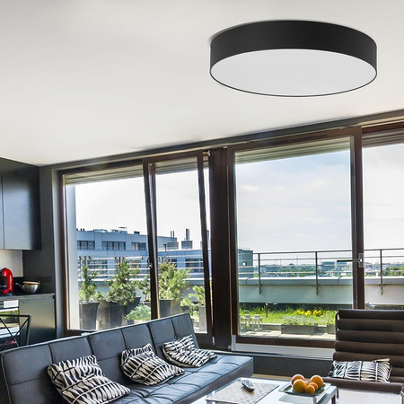 Deckenleuchte Deckenaufbauleuchten RONDO BLACK Runde Leuchte 61cm 15W 4xE27 1587 TK Lighting