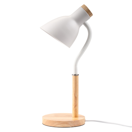 Schreibtischlampe Schule Zeichentisch Dekorativ E27 NIKO Weiß Lumiled