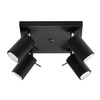 Anbauleuchte RING 4 4xGU10 Reflektor Halogen Beweglich Minimalistisch Schwarz SOLLUX