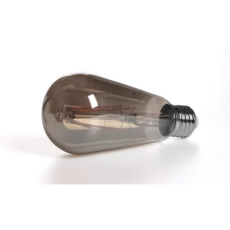 E27 ST64 LED Lampen 6W = 50W 650lm 2200K Warm 360° Filament geräuchert