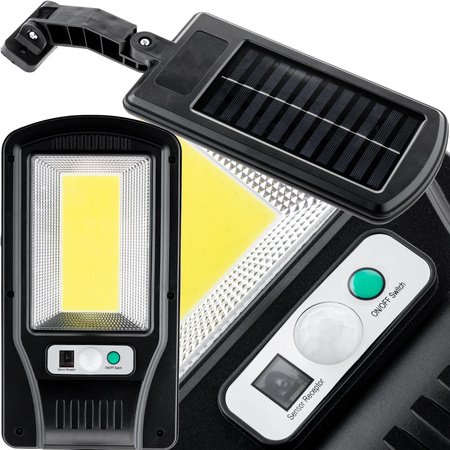 Solar LED Parkplatz Straßenlampe 5W 250lm 6500K IP65 Bewegungssensor + Griff + Fernbedienung