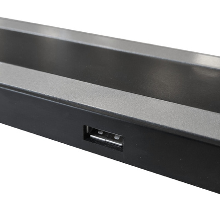 LED Tischlampe 7W 400lm 4000lm Neutral 120° Schwarz Silber Dimmbar Madera Sanico Goldlux