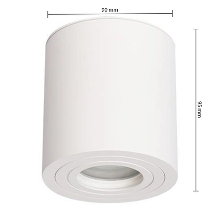 Aufputz Halogen Tuba Reflektor Spot GU10 IP54 Rund Weiß Masterled