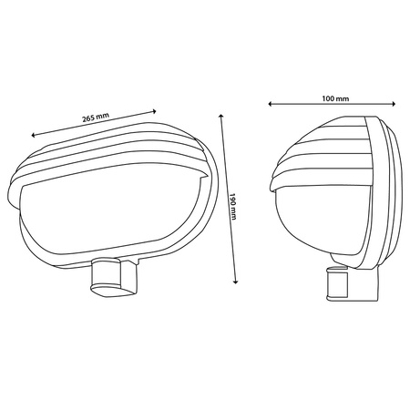 FRODA Gartenwandleuchte E27 IP44 mit PIR-Sensor Schwarz