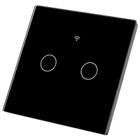 Wi-Fi LED TOUCH Glasschalter schwarz doppelt