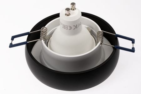 Einbaustrahler GU10, Einbauspot HALOGEN Runde Schwarz COLOSEUM LUMILED