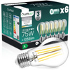 6x LED-Lampe E27 A60 4,9W 1055lm = 75W 4000K neutralweiß 360° Filament Energieklasse A LUMILED
