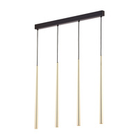 PIANO GOLD Pendelleuchte Icicles Schwarz und Gold Modern 4xG9 6422 TK Lighting