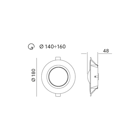 Einbauleuchte LED Panel 12W 960lm 4000K Neutraldiode SAMSUNG SATURN Kobi