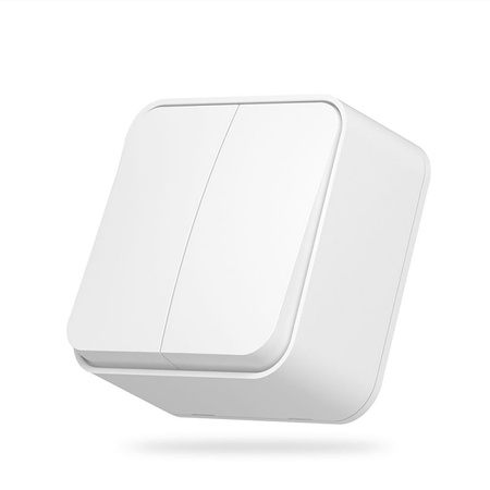 Lichtschalter 2-Tasten 10A Aufputz Weiß BINERA VIDEX