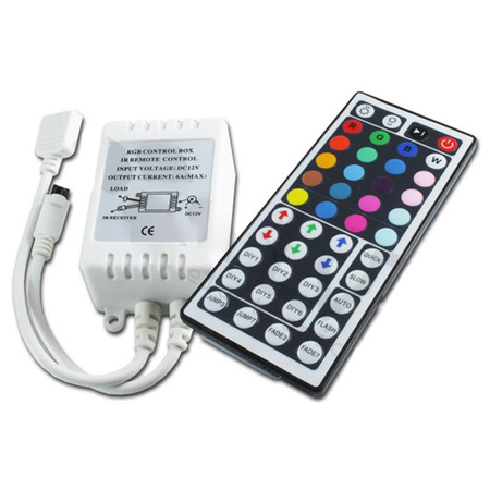 RGB IR LED Strip Controller 44 Tasten 6A 72W + Fernbedienung
