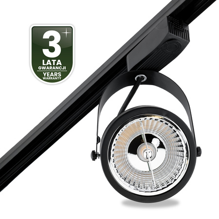 1-Phasen Strahler GU10, AR111 Schieneinstrahler Schwarz VICTUS LUMILED