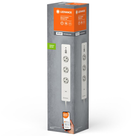 Smart+ Wifi Intelligente Steckdosenleiste 3x 230V 2x USB C 2x USB A Ledvance