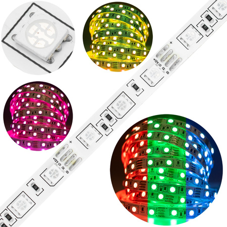 LED-Strip, LED-Streifen 12V 72W 300LED 5050 10mm 5m RGB LUMILED