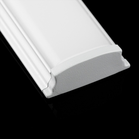 Aluminium LED-Profil KM34 mit Milchglasabdeckung und Endkappen, 2m Silber LUMILED