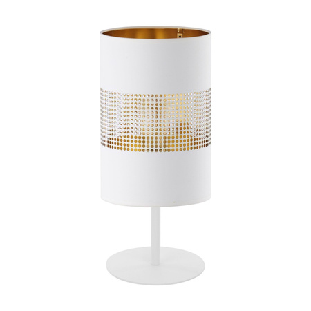 BOGART WHITE Weiß und Gold Modern E27 5059 TK Lighting Schreibtisch Nachttischlampe