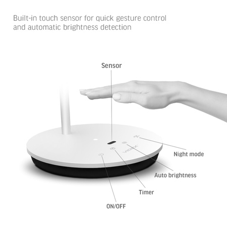 VIDEX LED-Schreibtischlampe dimmbar 20W 4100K Weiß