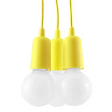 DIEGO LED Pendel-Deckenleuchte 3xE27 Ausleger Gelb SOLLUX