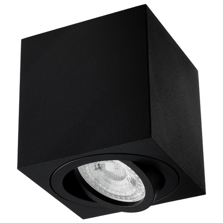 Aufputz-Halogen-Bewegliche Leuchte GU10 quadratisch Schwarz 84 mm