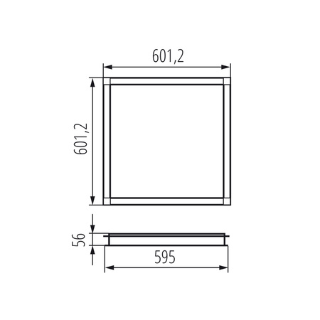 LED-Paneel-Einbaurahmen 60x60 Quadrat Weiß ADTR KANLUX