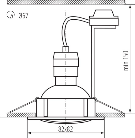 Set aus 3x TRIBIS II GU10 PAR16 10W quadratischer Messingeinbau + GU10 Glühbirne 400lm 3000K warm KANLUX