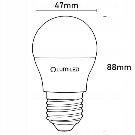 6x LED Lampen E27, Glühbirne P40 8W = 60W 806lm 180° 6500K kalt LUMILED