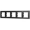 Horizontaler 5-fach-Rahmen für die 5-fach-Asphora-Steckdose Anthrazit