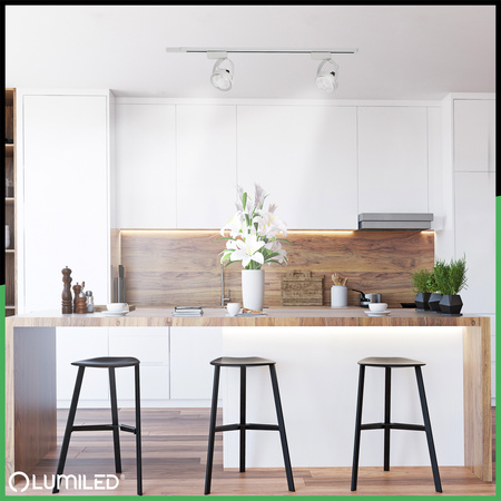 1-Phasen Strahler GU10, AR111 Schieneinstrahler Weiß VICTUS LUMILED