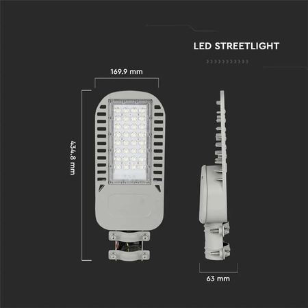 Straßenlaterne LED 50W 4000K SAMSUNG CHIP VT-54ST V-TAC
