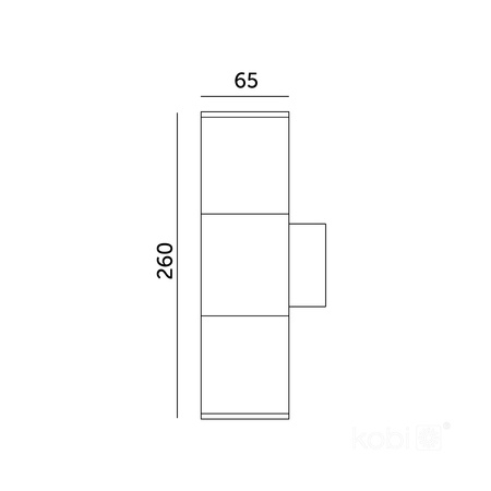 Garten Außenwandleuchte 2x GU10 IP54 Schwarz Querk Kobi
